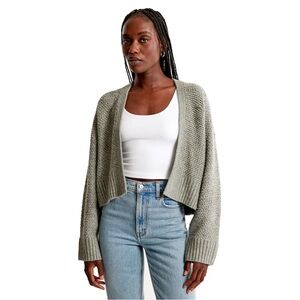 Abercrombie & Fitch Textured Gray Cardigan